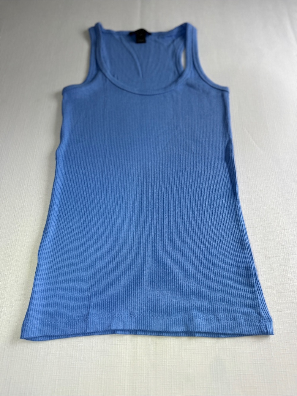 J.Crew Perfect Rib Scoopneck Tank Top Blue Small